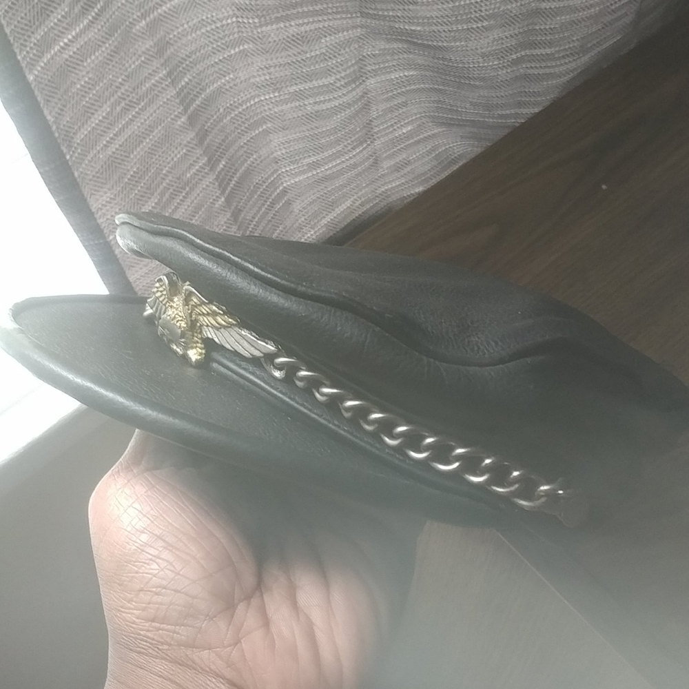 Unisex Leather biker cap